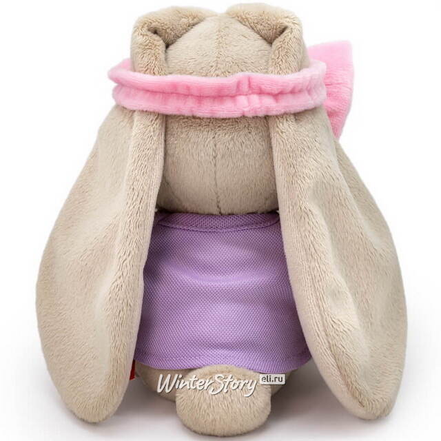 Мягкая игрушка Зайка Ми в повязке и футболке с единорогом 18 см коллекция Город Budi Basa (Буди Баса)