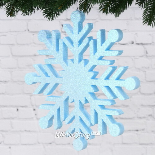 Снежинка Резная 50 см голубая, пеноплекс Winter Deco