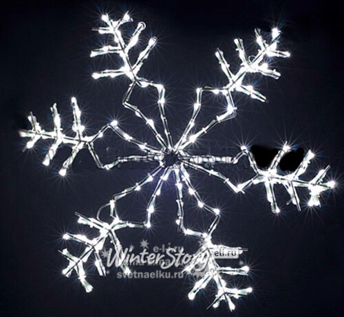 Снежинка светодиодная, уличная, LED, 60 см, белая, IP44 BEAUTY LED