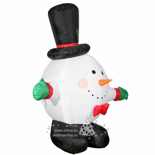 Надувная фигура Снеговик-колобок 1.2 м подсветка Торг Хаус