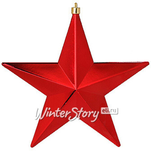 Елочная игрушка Звезда, 12 см красный, подвеска Snowhouse