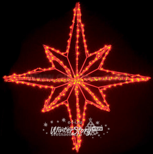 Звезда светодиодная каркасная, уличная, 80см, красная, IP44 BEAUTY LED