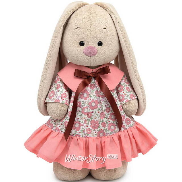 Мягкая игрушка Зайка Ми в платье с цветами 32 см Budi Basa