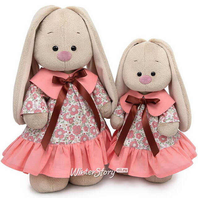 Мягкая игрушка Зайка Ми в платье с цветами 32 см Budi Basa