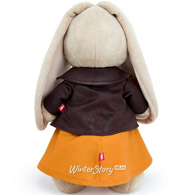 Мягкая игрушка Зайка Ми в косухе из эко-замши 25 см Budi Basa