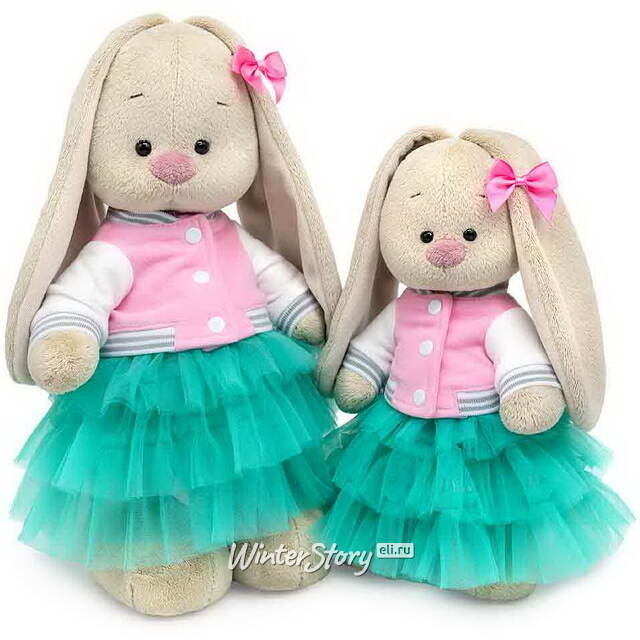 Мягкая игрушка Зайка Ми в бомбере и юбочке 25 см Budi Basa