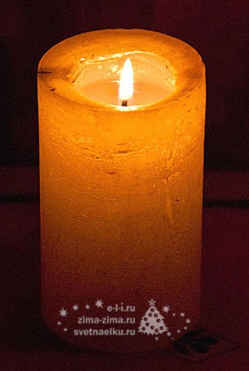 Декоративная свеча Металлик Гранд 180*68 мм бордовая Kaemingk