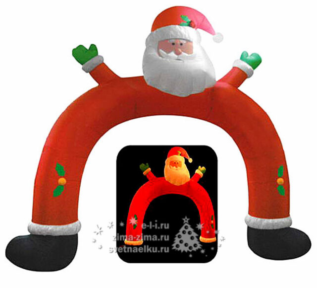 Дед Мороз и Снеговик у елки (подсветка), 1,8м