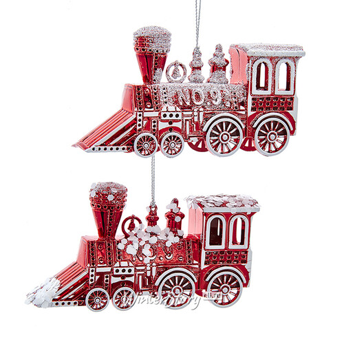 Елочная игрушка Паровозик - Рождественский экспресс 7 см, подвеска Kurts Adler