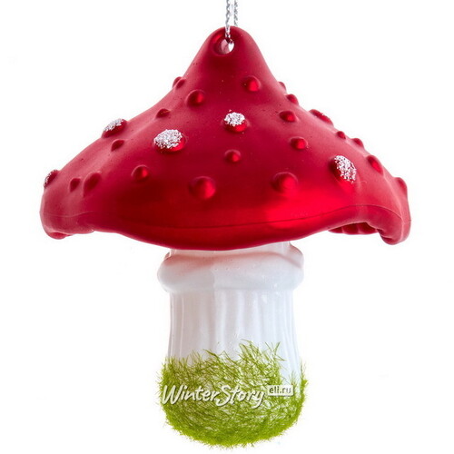Елочная игрушка гриб Мухомор - Fagus Forest 9 см, подвеска Kurts Adler