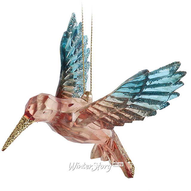 Елочная игрушка Колибри Делис - Azure Wonders 12 см Kurts Adler