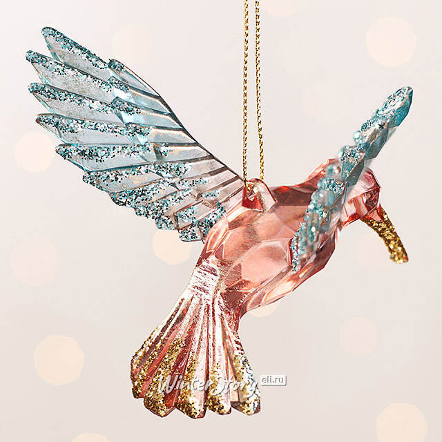 Елочная игрушка Колибри Делис - Azure Wonders 12 см Kurts Adler