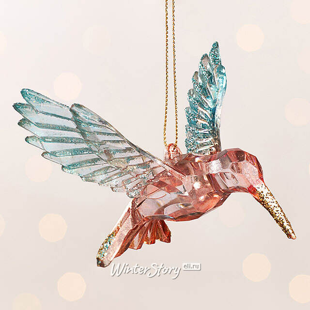 Елочная игрушка Колибри Делис - Azure Wonders 12 см Kurts Adler