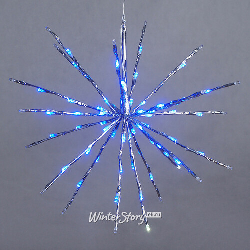 Светодиодный Ежик 40 см, 80 холодных белых и синих LED ламп, IP44 Snowhouse