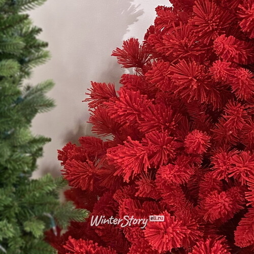 Искусственная красная елка Teddy Red заснеженная 180 см, ЛЕСКА + ПВХ A Perfect Christmas