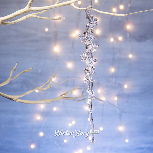 Новогоднее украшение Сосулька Кристальный Вихрь 26 см, подвеска Peha