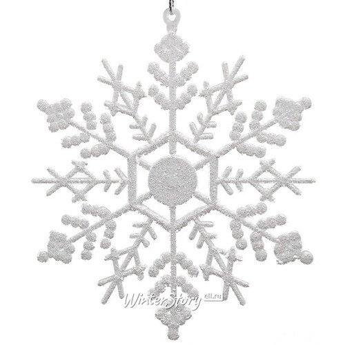 Набор елочных игрушек Снежинки - Ice Crystal 12 см белые, 4 шт Peha