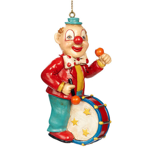 Елочное украшение "Циркачи-трюкачи", клоун, 10 см, подвеска Goodwill
