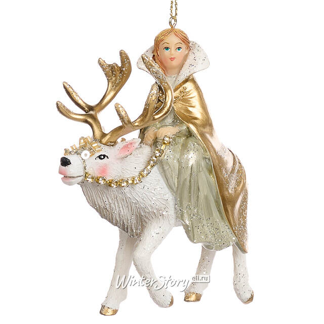 Елочная игрушка Королева Снежных Просторов на олене 10 см Goodwill