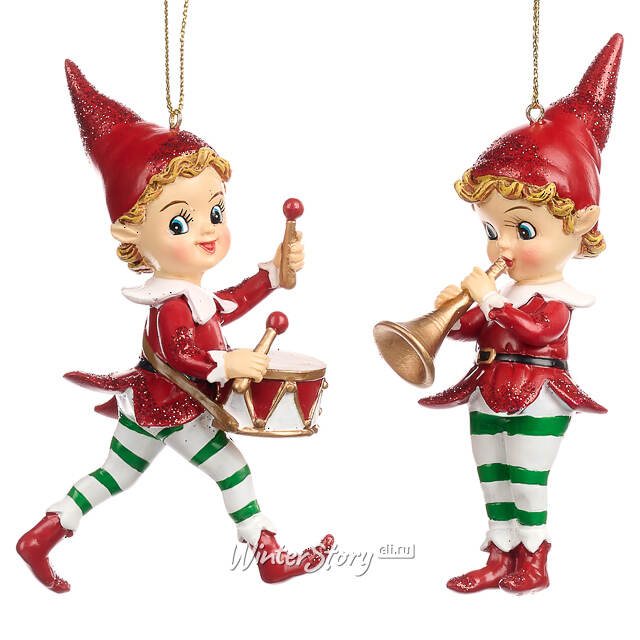 Набор елочных игрушек Эльфы Лианор и Лунария - Fairytale Orchestra 10 см, 2 шт Goodwill