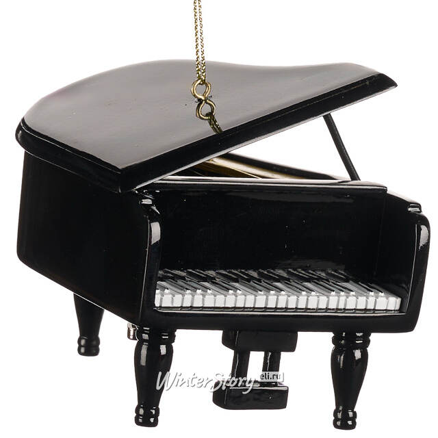 Музыкальная елочная игрушка Рояль Ноктюрн 9 см, с пружинным заводом Goodwill (Гудвилл)