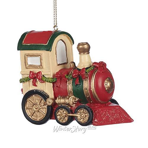 Елочная игрушка Рождественский Поезд 10 см кремовый, подвеска Goodwill