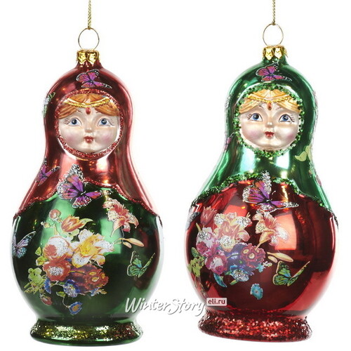 Стеклянная елочная игрушка Russian Doll Ulyana 14 см, подвеска Goodwill