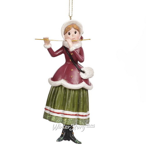 Елочная игрушка Леди Энджи с флейтой - Christmas Carol 11 см, подвеска Goodwill