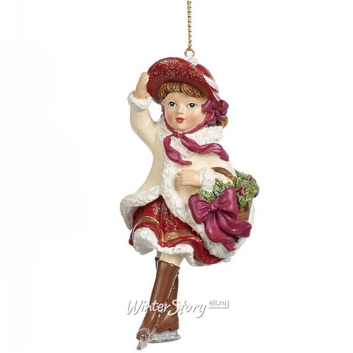 Елочная игрушка Девочка Коби на коньках - Christmas Carol 12 см, подвеска Goodwill