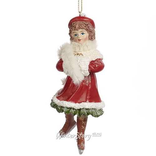 Елочная игрушка Девочка Джофранка на коньках - Christmas Carol 13 см, подвеска Goodwill