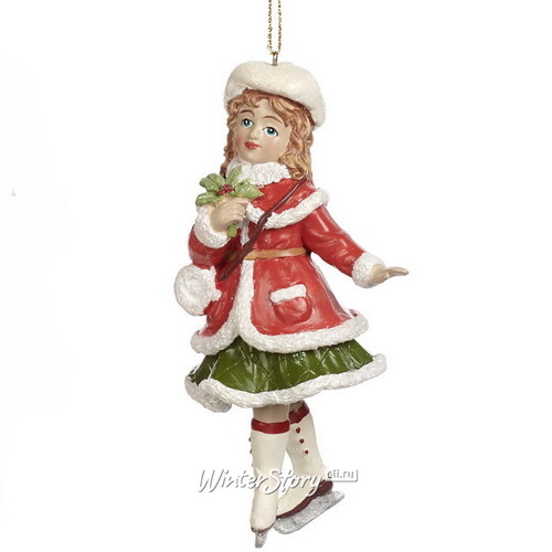 Елочная игрушка Девочка Иулиэна на коньках - Christmas Carol 13 см, подвеска Goodwill