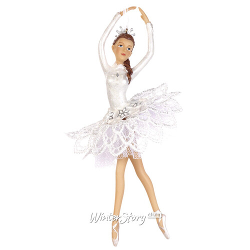 Елочная игрушка Балерина - Ледяная королева 18 см в парадной стойке, подвеска Goodwill