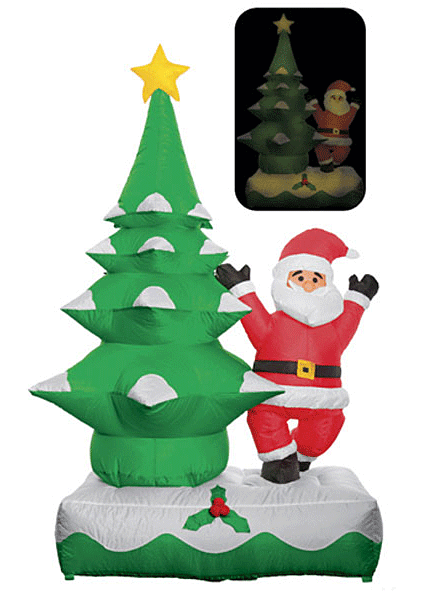 Дед Мороз с елкой (подсветка) 1,5м