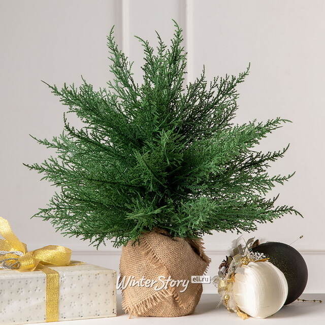 Настольная композиция Рождественская Туя - Шар 40 см, ЛИТАЯ 100% Max Christmas (Макс Кристмас)