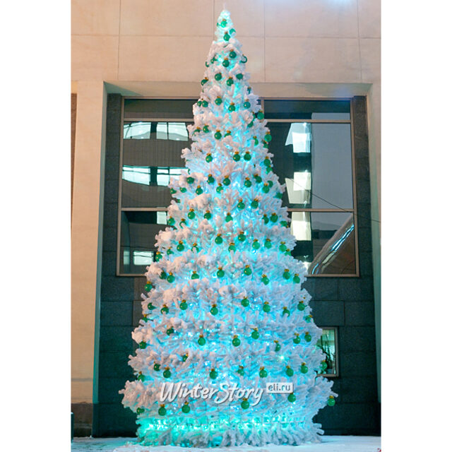 Уличная каркасная елка Уральская белая 29 м, ПВХ GREEN TREES