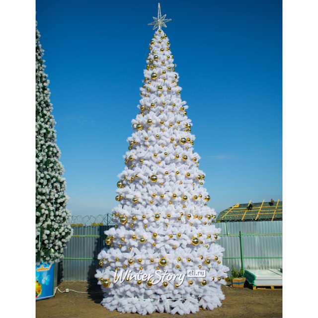 Уличная каркасная елка Уральская белая 29 м, ЛЕСКА GREEN TREES