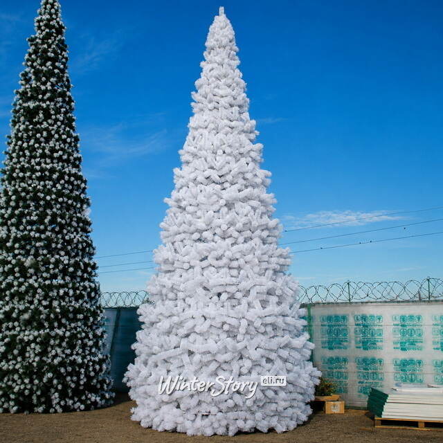Уличная каркасная елка Уральская белая 14 м, ЛЕСКА GREEN TREES (Грин Трис)