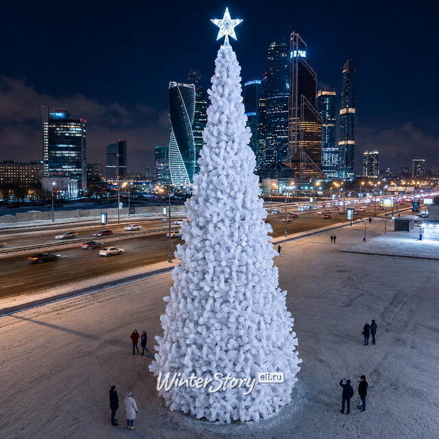 Уличная каркасная елка Уральская белая 14 м, ЛЕСКА GREEN TREES (Грин Трис)