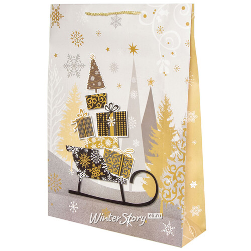 Подарочный пакет Magic Christmas - Сани с Подарками 45*33 см Due Esse Christmas