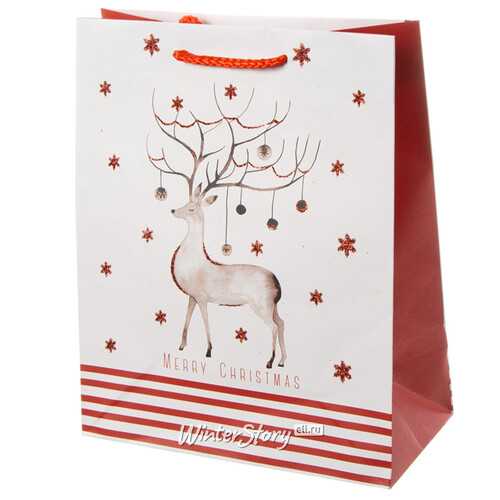 Подарочный пакет Fairy Christmas - Волшебный Олень 25*20 см Due Esse Christmas