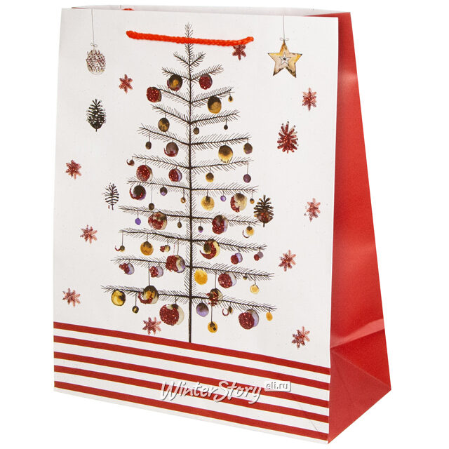 Подарочный пакет Fairy Christmas - Новогодняя Ёлочка 33*27 см Due Esse Christmas (Ду Эссе Кристмас)
