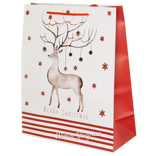 Подарочный пакет Fairy Christmas - Волшебный Олень 33*27 см Due Esse Christmas