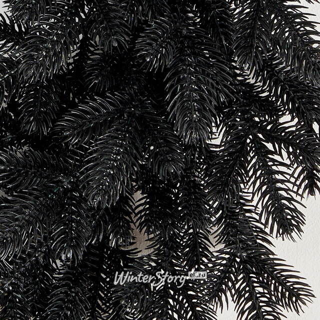 Венок Рождественский черный 60 см, ЛИТАЯ 100% Max Christmas