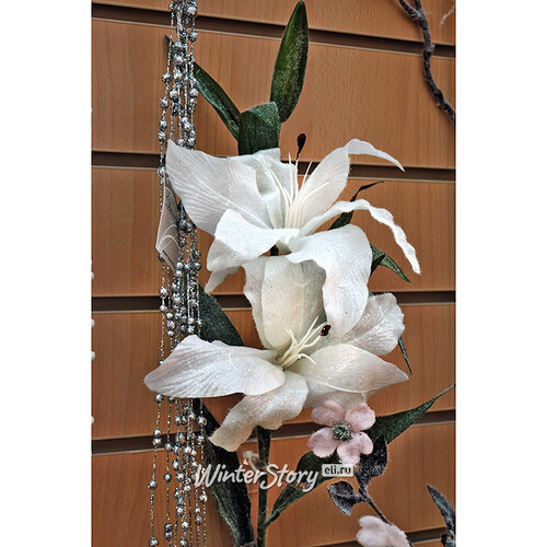 Лилия в инее, белая, 80 см Kaemingk