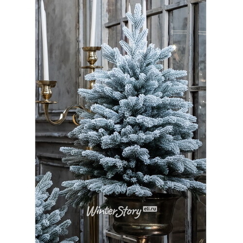 Настольная елка в мешочке Версальская заснеженная 90 см, ЛИТАЯ 100% Max Christmas
