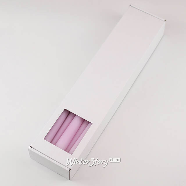 Высокие свечи 40 см Андреа Velvet вересковые, 10 шт Candleslight