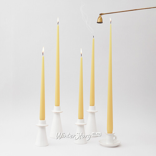Высокая свеча 42 см Андреа Velvet желтая Candleslight