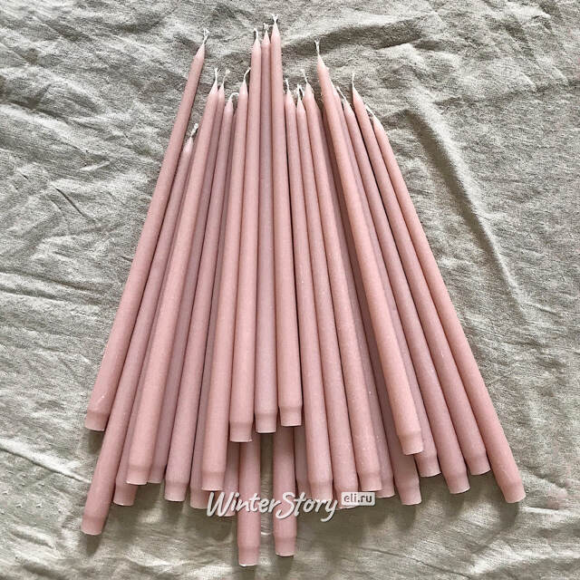 Высокая свеча 42 см Андреа Velvet пудровая Candleslight