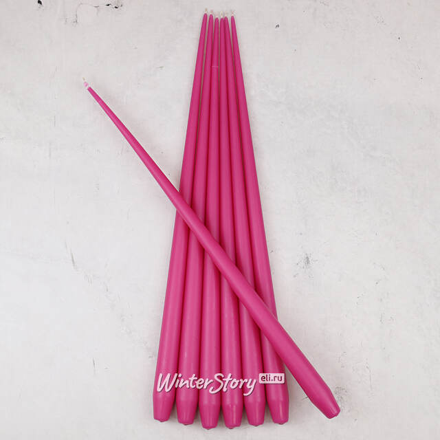 Высокая свеча 50 см Андреа Velvet фуксия Candleslight