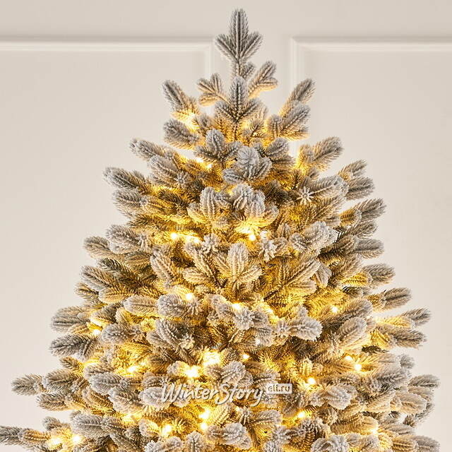 Искусственная елка с огоньками Византийская Elite заснеженная 3 м, 1770 теплых белых ламп с мерцанием, ЛИТАЯ 100% Max Christmas